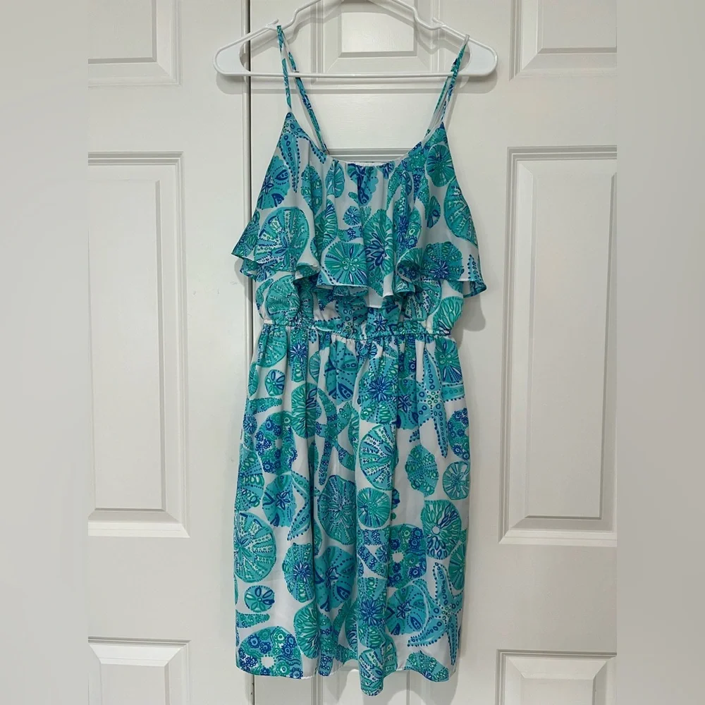 Lilly Pulitzer Target Collab Sea Urchin Blue and White Dress Medium - Picture 1 of 5